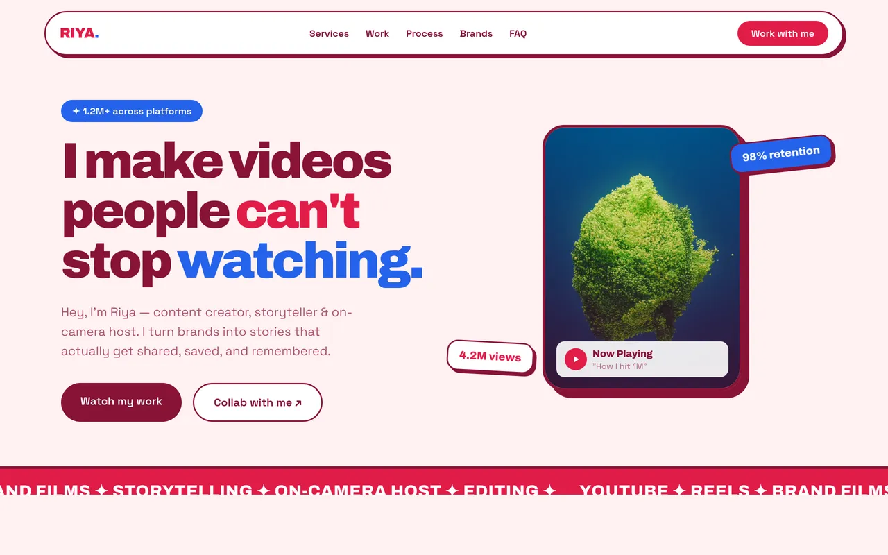 CreatorFolio — Content Creator Portfolio (Full-stack)