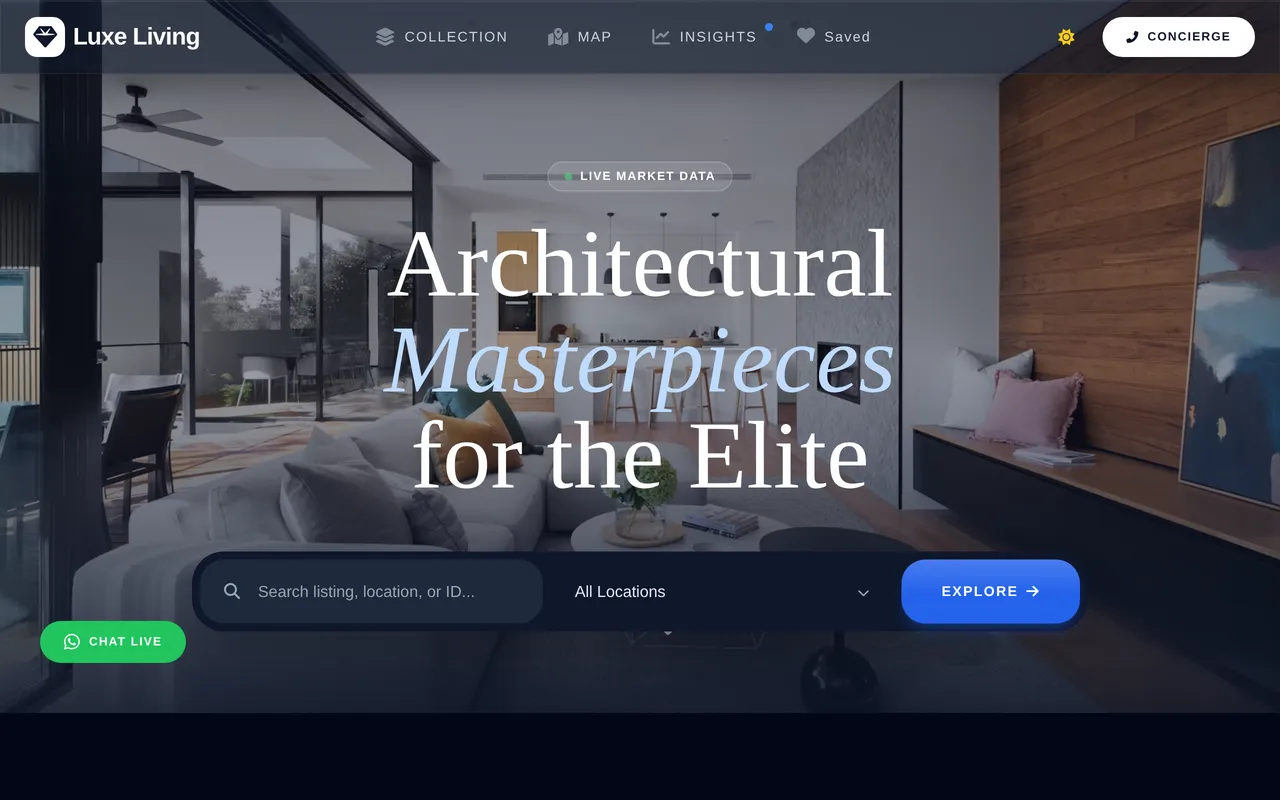 Luxe Living — Real Estate Website