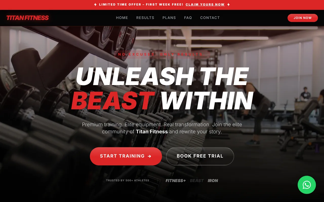 Titan Fitness — Gym / Fitness Website